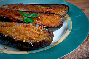 Berenjenas rellenas de arroz